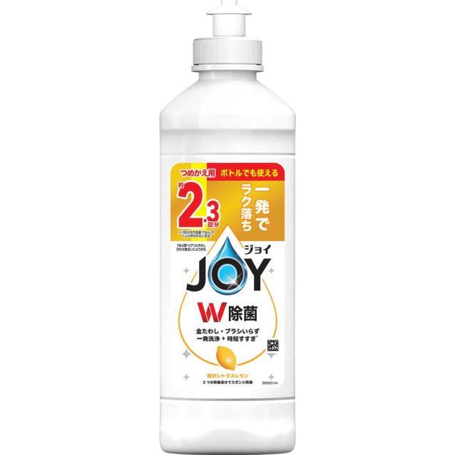 他サイト： P&G ジョイ W除菌 食器用洗剤 贅沢シトラスレモン キャップ付き 詰め替え 300mLの商品画像