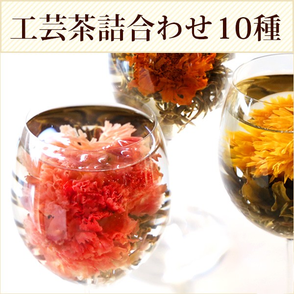 お茶 工芸茶 花茶 花咲くお茶10種 自宅用 メール便送料無料 中国茶