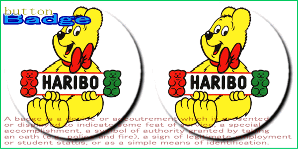 ハリボー Haribo 人気の缶バッジを大量投入 服やバック カバン