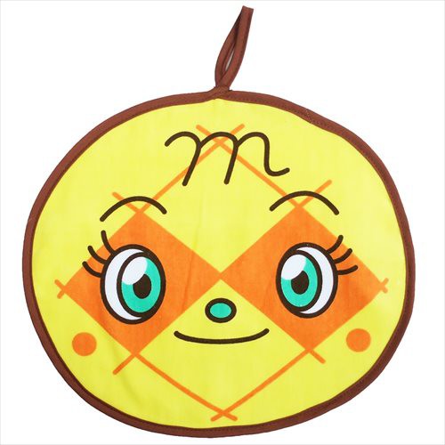 アンパンマン ループタオル 顔型ループ付きハンドタオル メロンパンナ アニメキャラクターグッズ メール便可