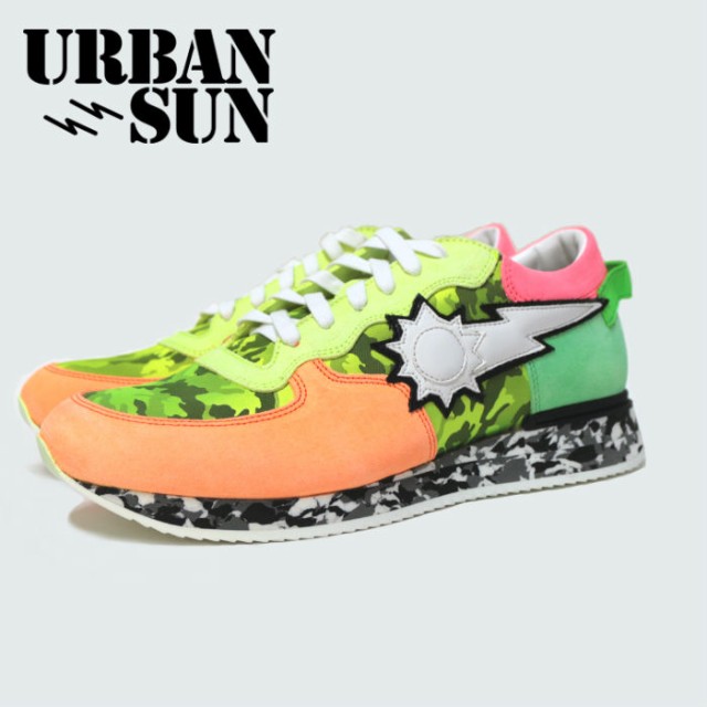 URBAN SUN アーバンサン スニーカー ローカット メンズ スニーカー 靴 イタリアブランド 迷彩 カモフラージュ LEON