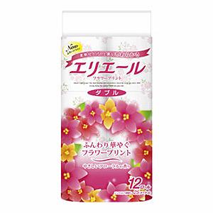 他サイト： 大王製紙 エリエール トイレットティシュー フラワープリントダブル12ロールの商品画像