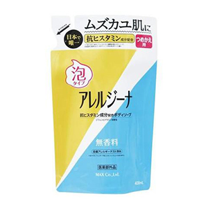 他サイト： マックス アレルジーナ 抗ヒスタミン成分配合 泡ボディソープつめかえ400mlの商品画像