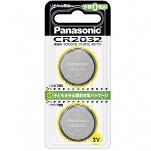 他サイト： パナソニック リチウムコイン電池2個入 CR-2032/G2P  (0000-0000)の商品画像