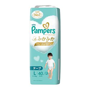 他サイト： P&G パンパース はじめての肌へのいちばん テープ スーパージャンボLサイズ40枚の商品画像