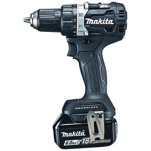 他サイト： マキタ 18V 充電式ドライバドリル(黒) 60N・m (バッテリBL1860B(6.0Ah)×2本・充電器DC18RF付き) の商品画像