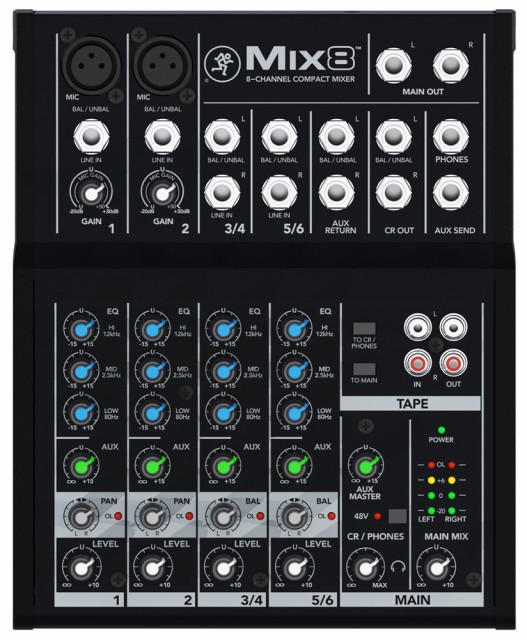 }bL[ MIX8 8-`l RpNg ~LT[MACKIE Mix8[MIX8] ԕiA