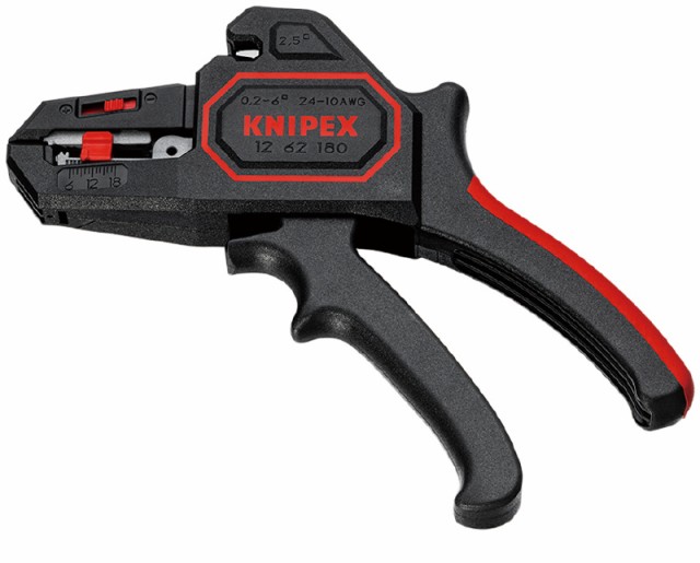他サイト： クニペックス 12 62 180 自動ワイヤーストリッパー 180mm (台紙付き)KNIPEX[1262180KNIPEXKIの商品画像