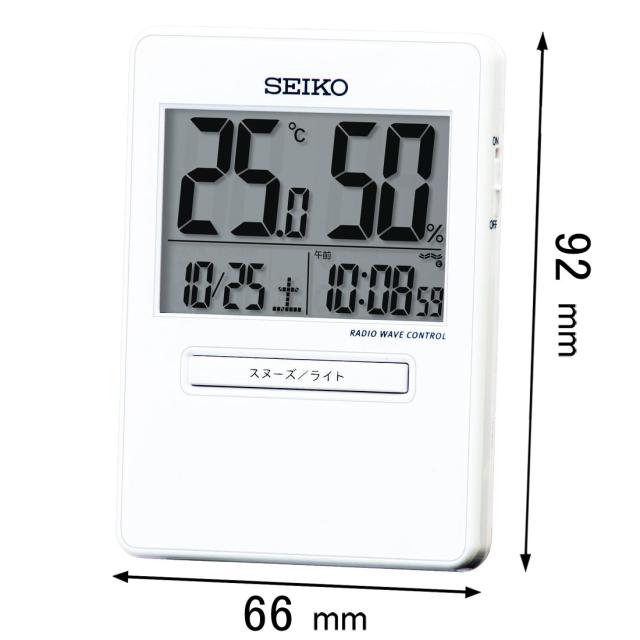 他サイト： セイコー 電波目覚まし時計SEIKO 電波デジタル時計 SQ-797-W[SQ797W] 返品種別Aの商品画像