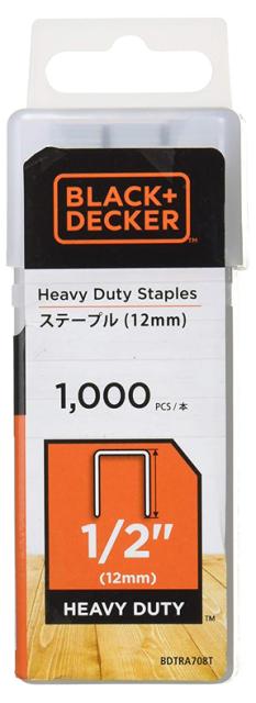他サイト： ブラック&デッカー BDTRA708T ステープル 12mm 1000入 BDCT12UB用BLACK+DECKER[BDTRAの商品画像