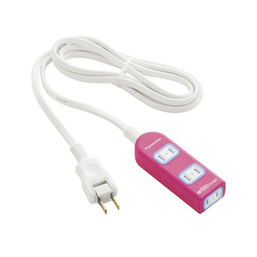 他サイト： パナソニック WHA2523NKP ザ・タップX(3個口 2m) ピンクPanasonic[WHA2523NKP] 返品種別Aの商品画像