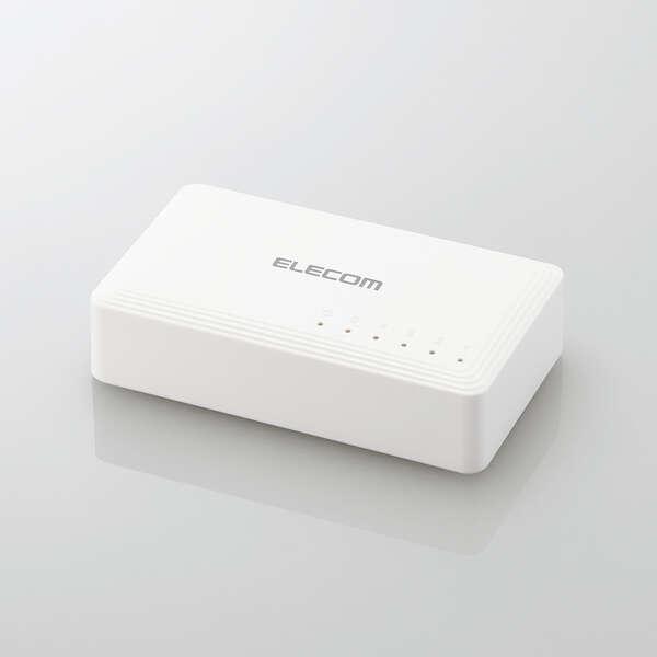 他サイト： エレコム EHC-G05PA2-W Giga対応5ポートスイッチ(プラ筐体/ACアダプター)[EHCG05PA2W] 返品種別Aの商品画像