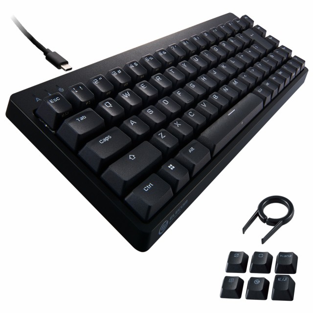 他サイト： エレコム TK-VK200SBK メカニカルゲーミングキーボード 有線 着脱式ケーブル(銀軸/スピードリニア)日本語配列 テンキの商品画像