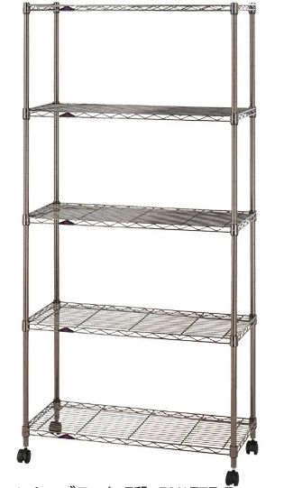 他サイト： ルミナス フリーラック (5段・75cm幅) シックにキメる、ブラックでまとめる。 ルミナス ブラック スチールラック BN15の商品画像