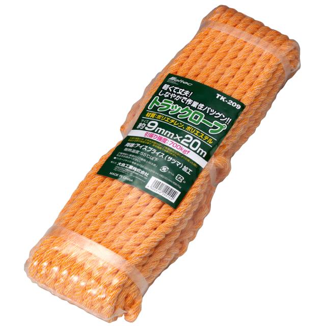 他サイト： 大自工業 TK-209 トラックロープ 9mm アイスプライス加工meltec[TK209] 返品種別Aの商品画像