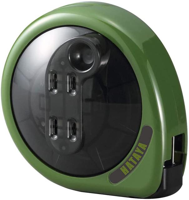 他サイト： ハタヤリミテッド 屋内用コードリール マッキュロ 2m(オリーブグリーンシリーズ) (最大1200W) MQ-2-OG返品種別Bの商品画像