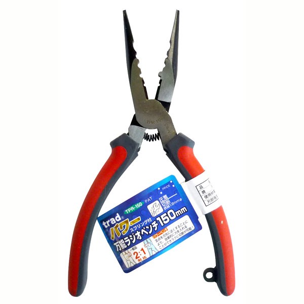 他サイト： TRAD #820014 パワー万能ラジオペンチ 150mmTPR-150[820014SANKYO] 返品種別Bの商品画像