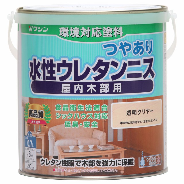 他サイト： 和信ペイント #941701(ワシン) 水性ウレタンニス 0.7L(透明クリヤー)Washin Paint[941701ワシン]の商品画像