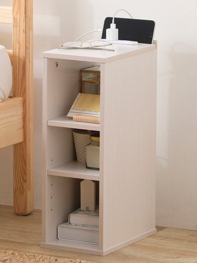他サイト： アイリスオーヤマ NTB-180Rオフホワイト ナイトテーブル棚付き(オフホワイト)[NTB180Rオフホワイト] 返品種別Aの商品画像