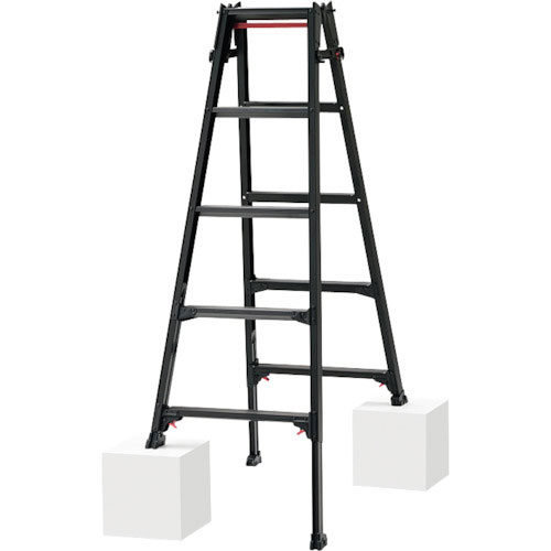 他サイト： 長谷川工業 RYZB-15 ハシゴ兼用伸縮脚立(ブラックレーベル)RYZB-15(10138)【他商品との同時購入不可】メーカーの商品画像