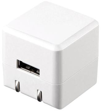 他サイト： サンワサプライ ACA-IP70W キューブ型USB充電器(1A・高耐久タイプ・ホワイト)[ACAIP70W] 返品種別Aの商品画像