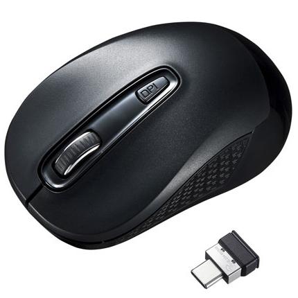 他サイト： サンワサプライ MA-WBLC41BK ワイヤレスType-CブルーLEDマウス(ブラック)[MAWBLC41BK] 返品種別Aの商品画像