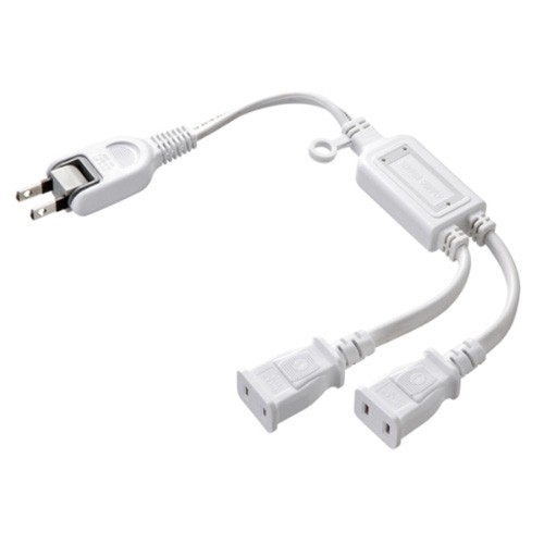 他サイト： サンワサプライ TAP-EX2WN ACアダプタ専用電源延長コード(2分岐・2P・2個口・ホワイト)[TAPEX2WN] 返品種の商品画像
