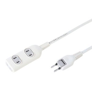 他サイト： サンワサプライ TAP-3W10N 火災予防 絶縁キャップ付き 電源タップ(2P・3個口・10m)ホワイト[TAP3W10N] の商品画像