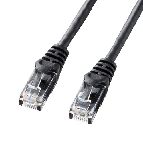 他サイト： サンワサプライ LA-Y6-03BK カテゴリ6対応 スタンダード LANケーブル 3m(ブラック)[LAY603BK] 返品種の商品画像