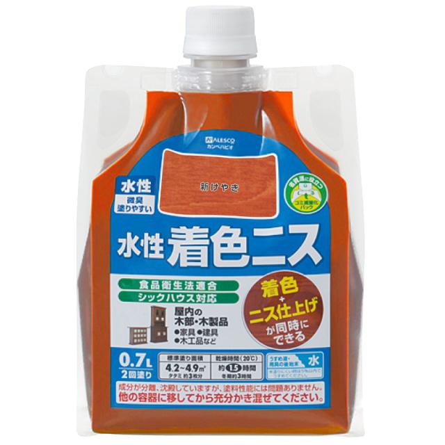 他サイト： カンペハピオ 00697653621007 水性着色ニス 0.7L(新けやき)Kanpe Hapio[カンペ0069765362の商品画像