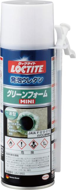 他サイト： ヘンケルジャパン ロックタイト 発泡ウレタン グリーンフォーム ミニ 一液型 LOCTITE ※本品は1回使い切りの製品です。 の商品画像