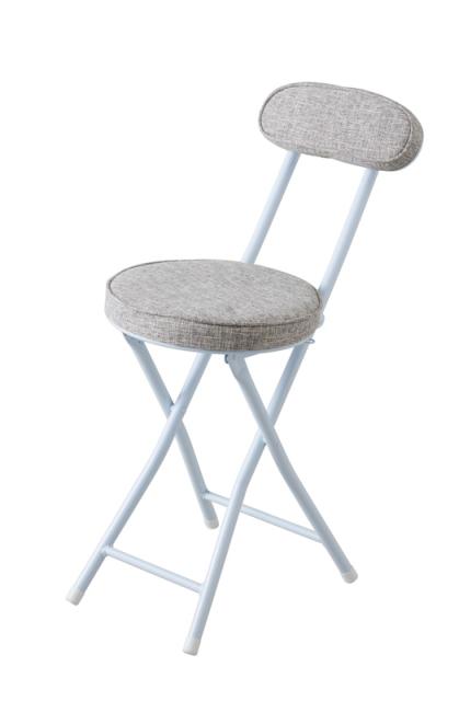 他サイト： パール金属 N-7640 ファブリック折りたたみパイプチェア背付(アイボリー)[N7640パル] 返品種別Aの商品画像