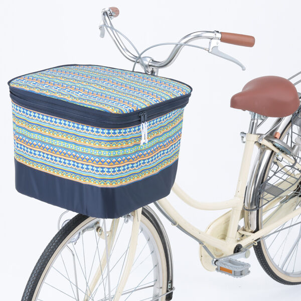 他サイト： 川住製作所 K-NB5 川住 K-NB5 2段式前カゴカバー モダン(ネイティブブルー)[KNB5] 返品種別Aの商品画像