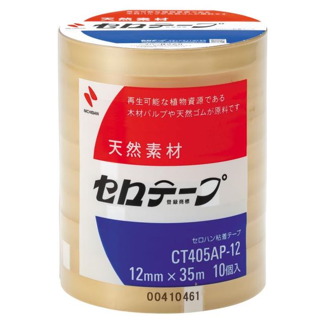 他サイト： ニチバン CT405AP-12 セロテープ 業務用 幅12mm×長さ35m(クリア)1パック10巻入セロハンテープ CT405Aの商品画像