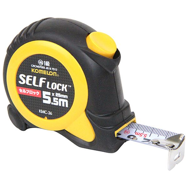 他サイト： コメロン KMC-36 セルフロック(長さ5.5m×幅25mm)KOMELON コンベックス[KMC3655M25MM] 返品種の商品画像