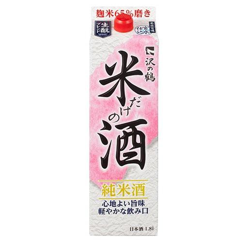 他サイト： 沢の鶴 沢の鶴新・米だけの酒1.8Lパック【純米酒】 返品種別Bの商品画像