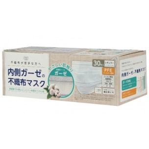 他サイト： 富士 内側ガーゼの不織布マスク 30枚入り 返品種別Aの商品画像