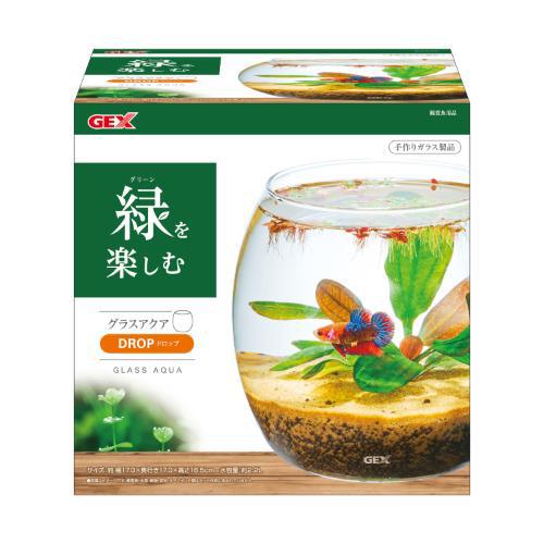他サイト： ジェックス グラスアクア ドロップ (約2.2L)丸形クリア水槽 GEX返品種別Aの商品画像