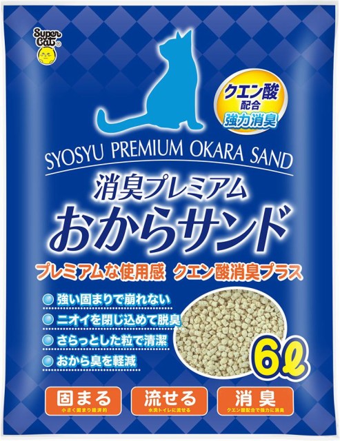 他サイト： スーパーキャット 消臭プレミアムおからサンド 6L 返品種別Aの商品画像
