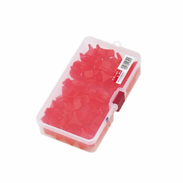 他サイト： 明邦 セーフティカバー L (ケース100入) レッド  【釣具 釣り具】の商品画像