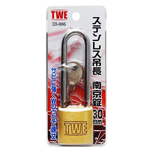 他サイト： 【ネコポス対応】aiai TWE ステンレス吊長 南京錠 30MM IB-086の商品画像