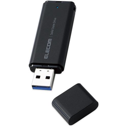 他サイト： エレコム ELECOM 外付けSSD 1TB ポータブル USB キャップ式 ブラック ESD-EMC1000GBKの商品画像