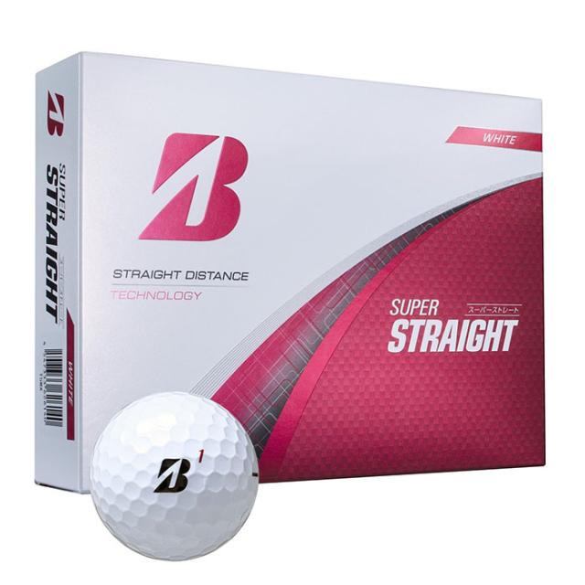 他サイト： ブリヂストンゴルフ スーパーストレート 25WH 12P ゴルフボール 1ダース 12個入り ホワイトの商品画像