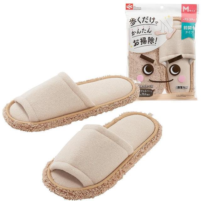 他サイト： レック 激落ちくん Mサイズ 2足セット ベージュ おそうじスリッパの商品画像
