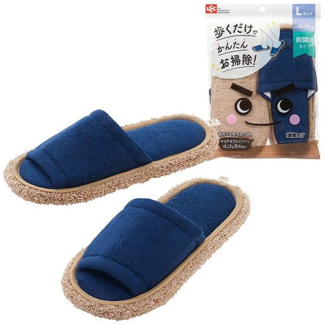 他サイト： レック スリッパ モップ お掃除 激落ちくん Lサイズ ネイビーの商品画像