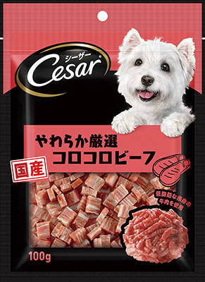 他サイト： シーザースナック やわらか厳選コロコロビーフ 100g マース ペット フード ドッグフードの商品画像