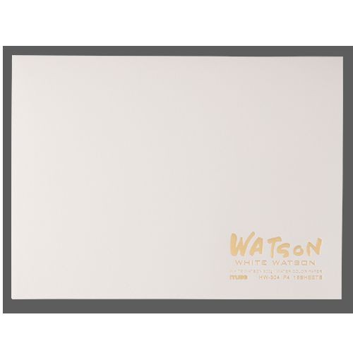 他サイト： ミューズ ホワイトワトソンブロック F4 HW-304 (300g、四方天糊固め、15枚)の商品画像