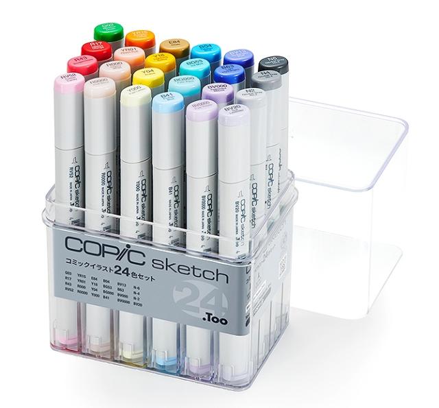 他サイト： [ラッピング無料] コピックスケッチ コミックイラスト 24色セット [しっかり梱包]の商品画像