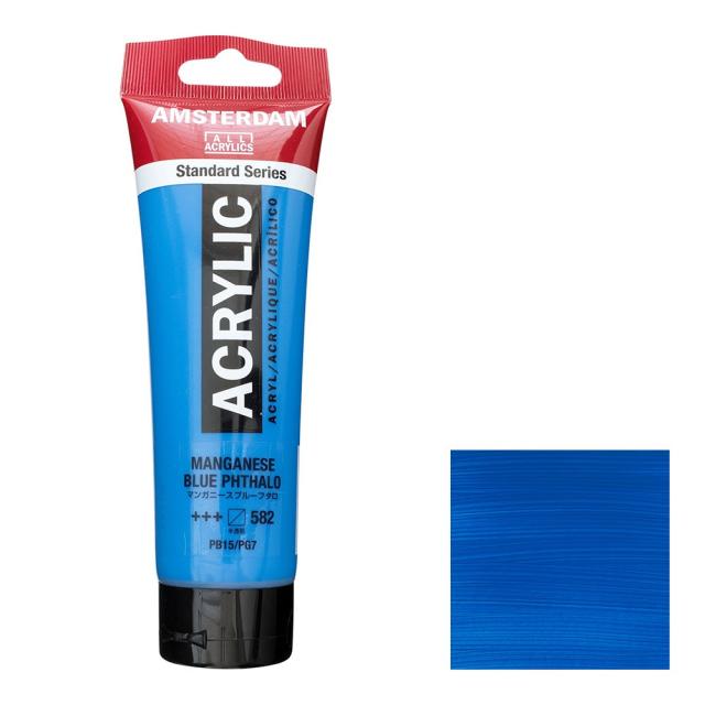 他サイト： アムステルダム アクリリックカラー 120mL マンガニースブルーフタロ T1709-582 スタンダードカラーの商品画像