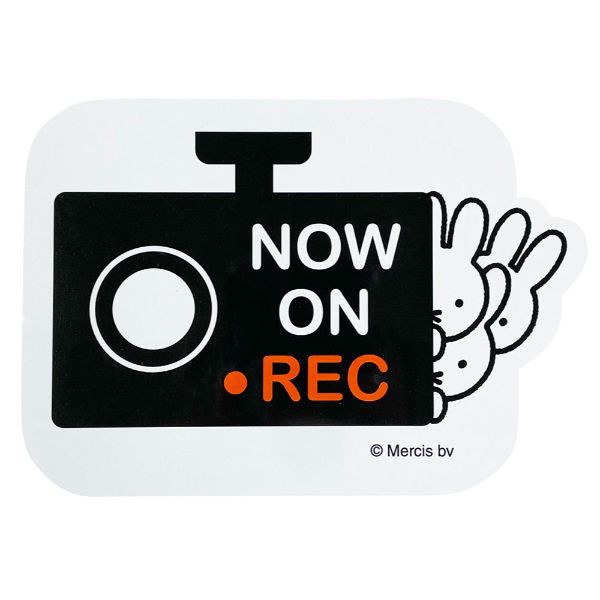 他サイト： ミッフィー マグネットカーサイン NOW ON REC カー用品 録画中の商品画像